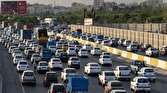 ترافیک سنگین در آزادراه تهران _ کرج _ قزوین